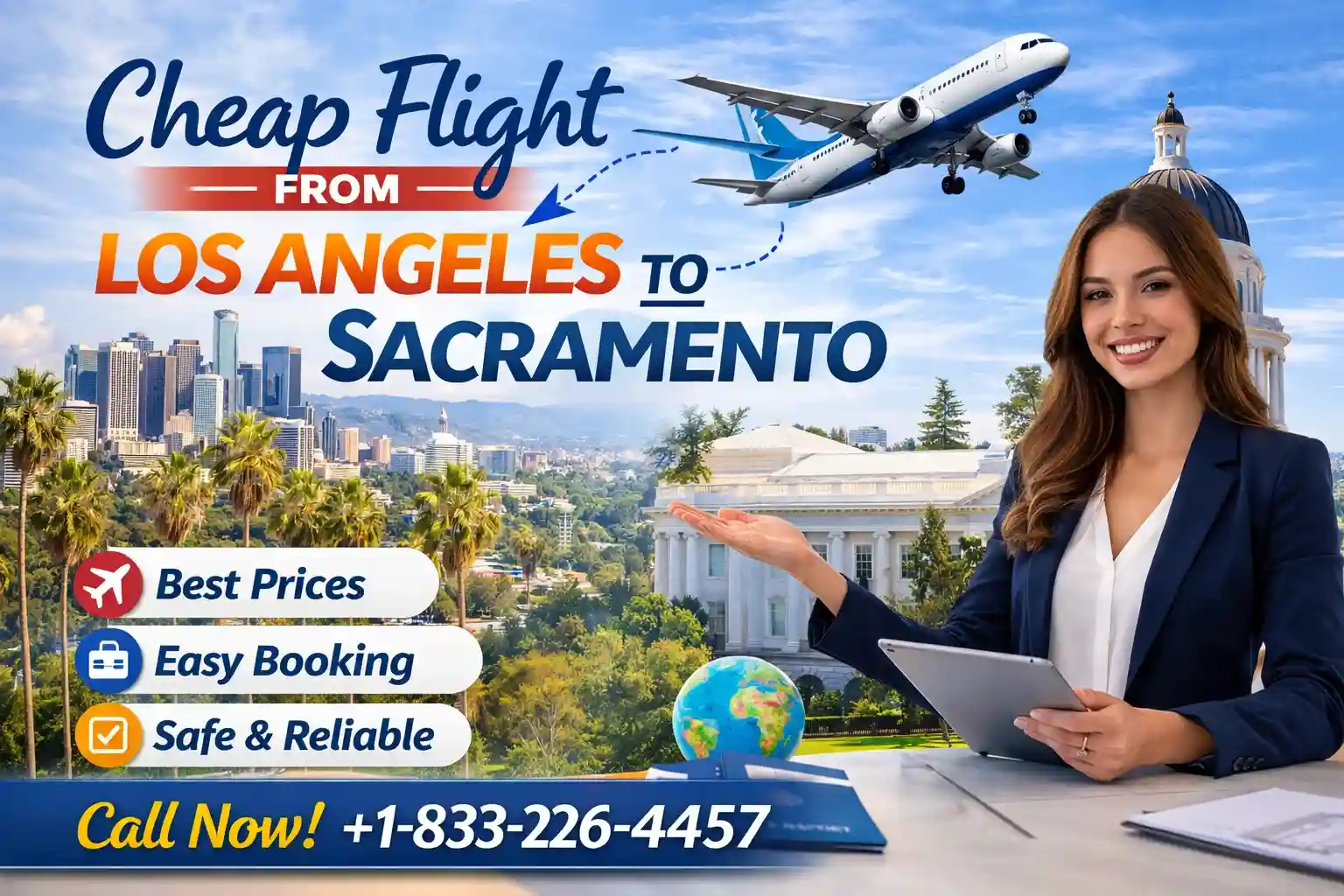 Cheap Flight from Los Angeles to Sacramento