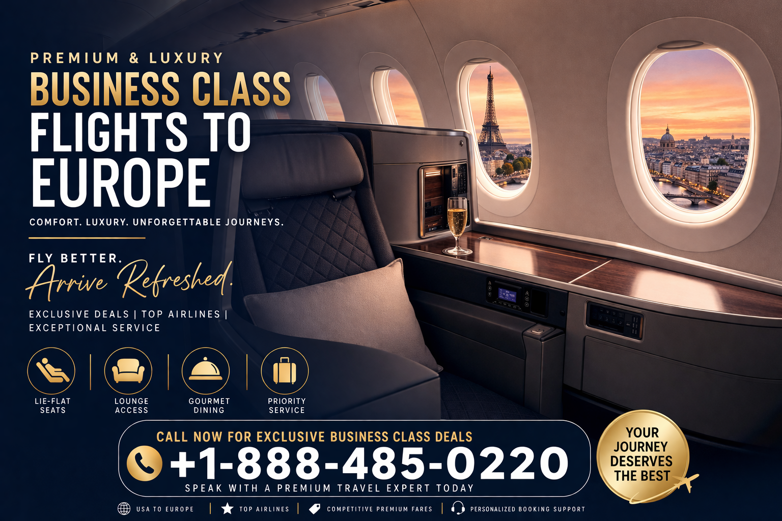 Business Class Flight Deals to Europe