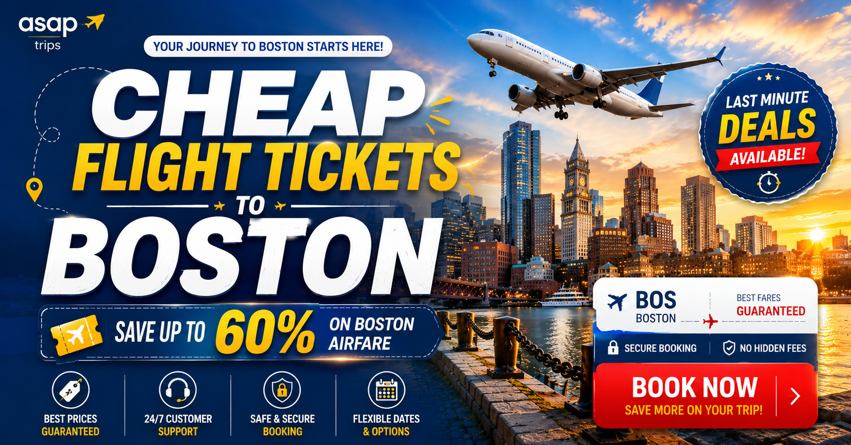 Cheap Flight Tickets to Boston