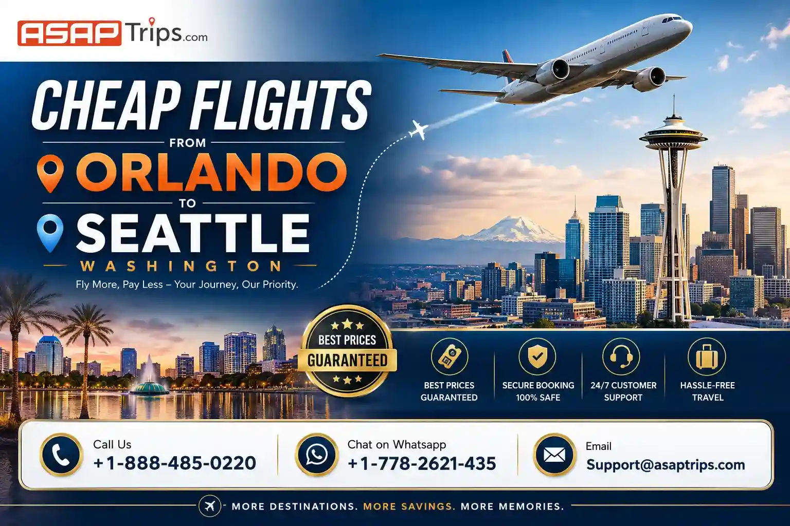 Cheap Flights from Orlando to Seattle Washington