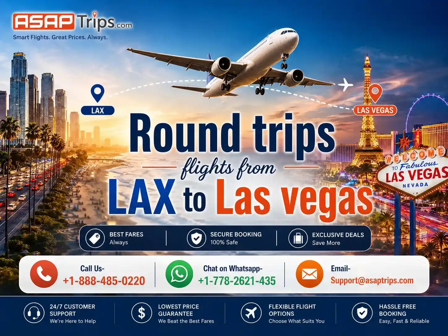 Round Trip Flights from LAX to Las Vegas